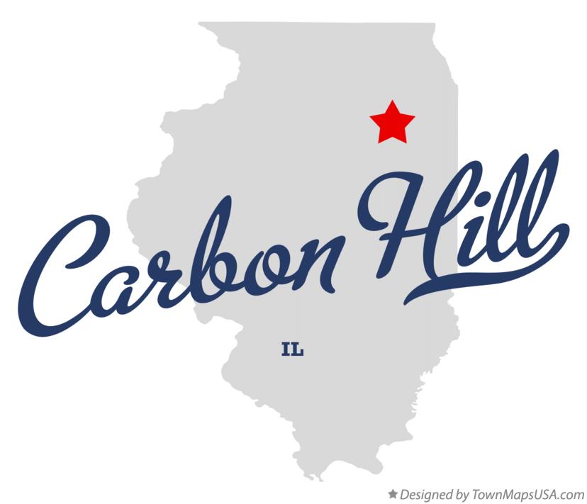 Map of Carbon Hill, IL, Illinois