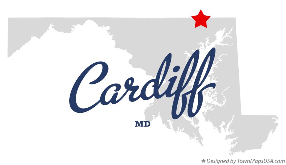 Map of Cardiff, MD, Maryland