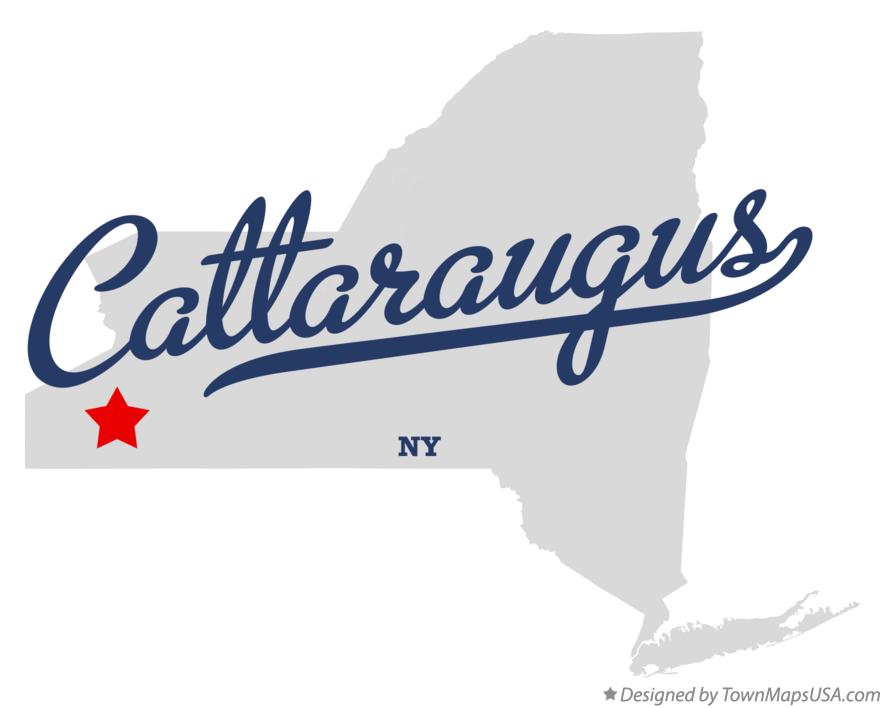 Map of Cattaraugus, NY, New York
