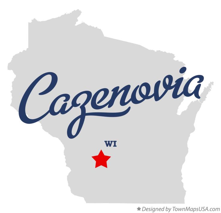 Map of Cazenovia, WI, Wisconsin