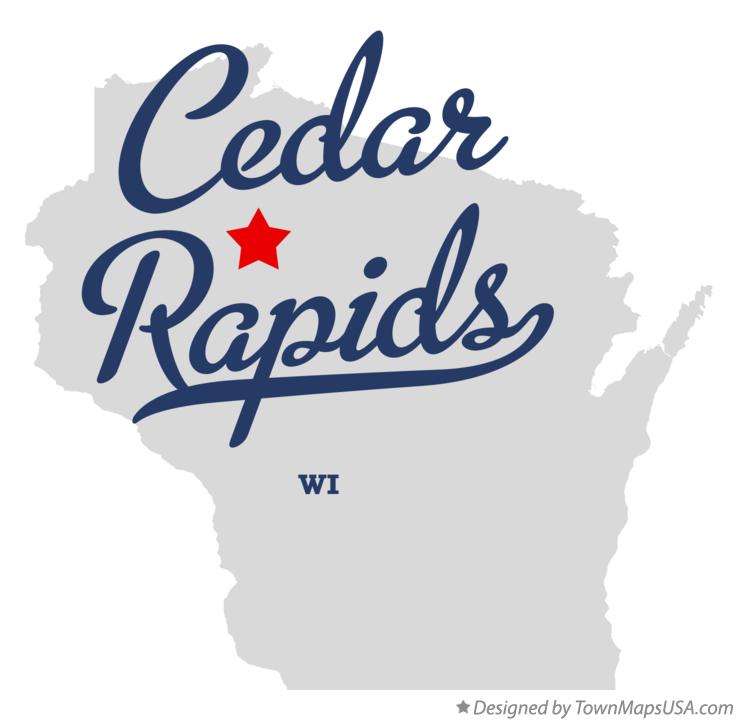 Map of Cedar Rapids, WI, Wisconsin