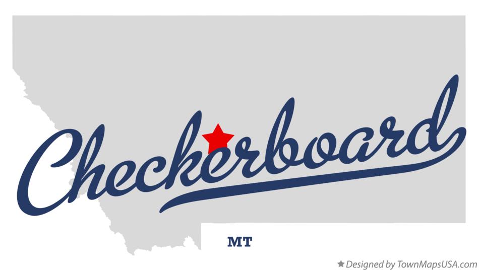 Map of Checkerboard, MT, Montana