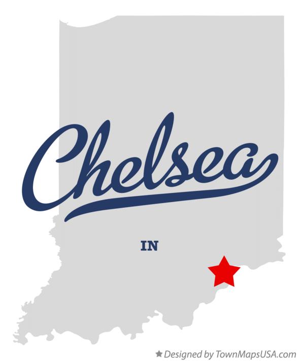 Map of Chelsea, IN, Indiana