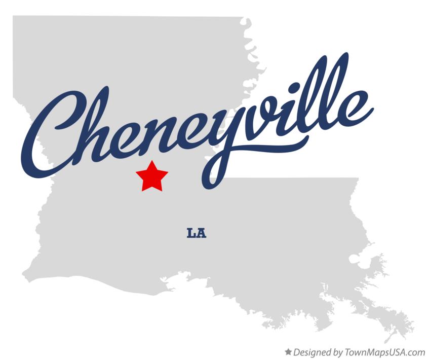 Map of Cheneyville, LA, Louisiana