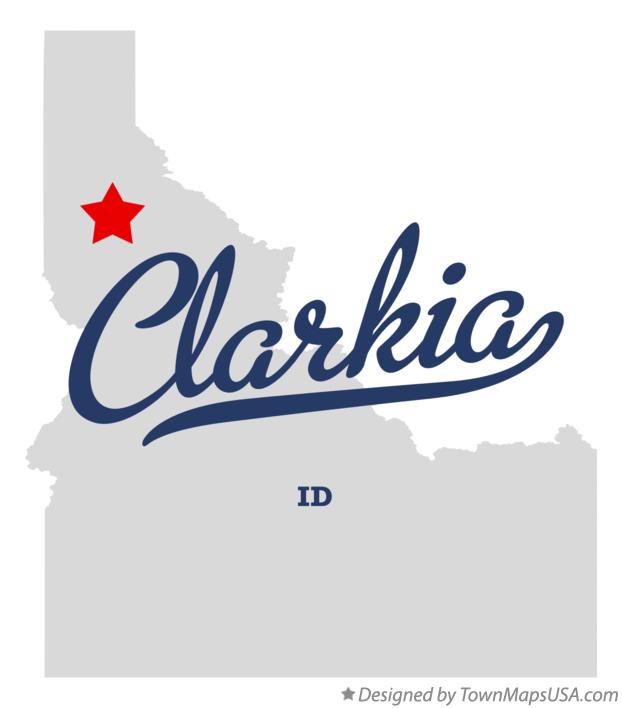 Map of Clarkia, ID, Idaho