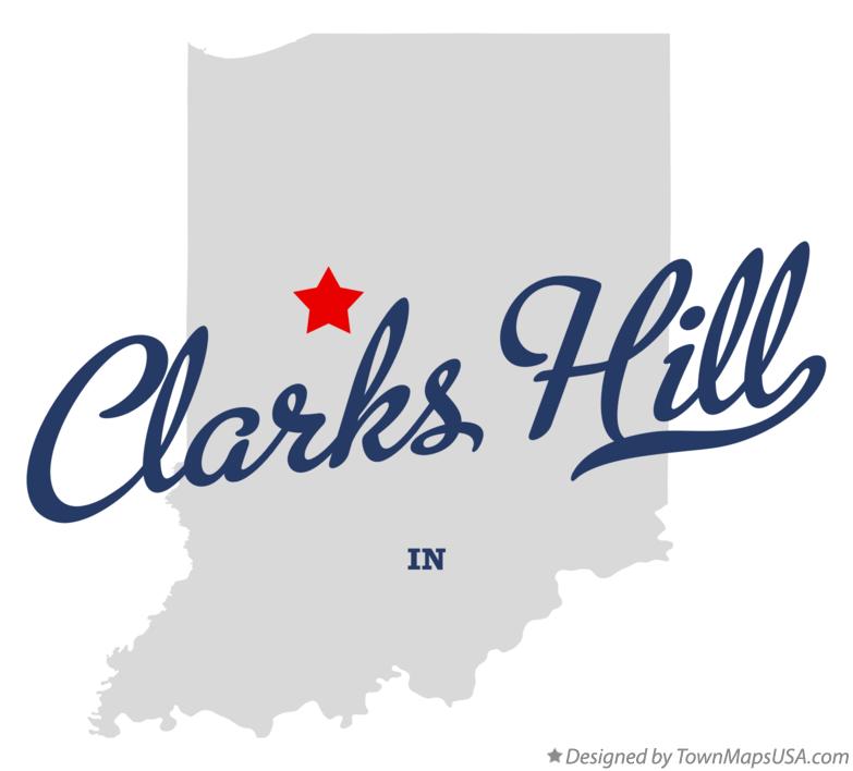 Map of Clarks Hill, IN, Indiana
