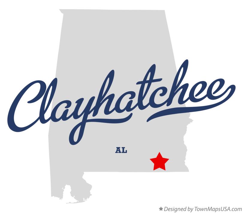 Map of Clayhatchee, AL, Alabama