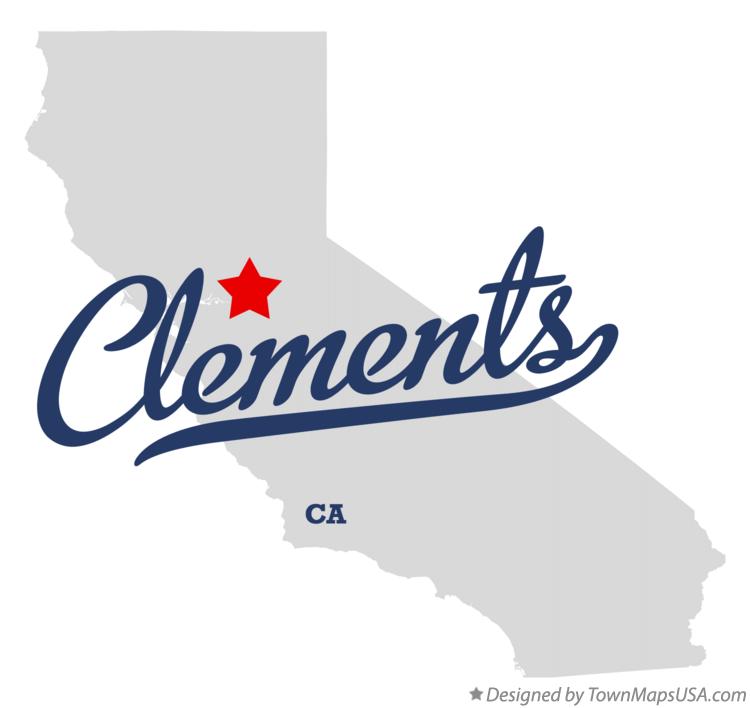 Map of Clements, CA, California