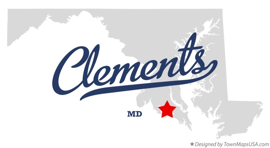 Map of Clements, MD, Maryland
