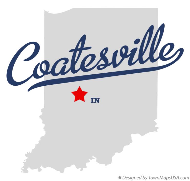 Map of Coatesville, IN, Indiana