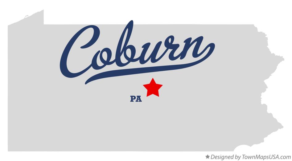 Map of Coburn, PA, Pennsylvania