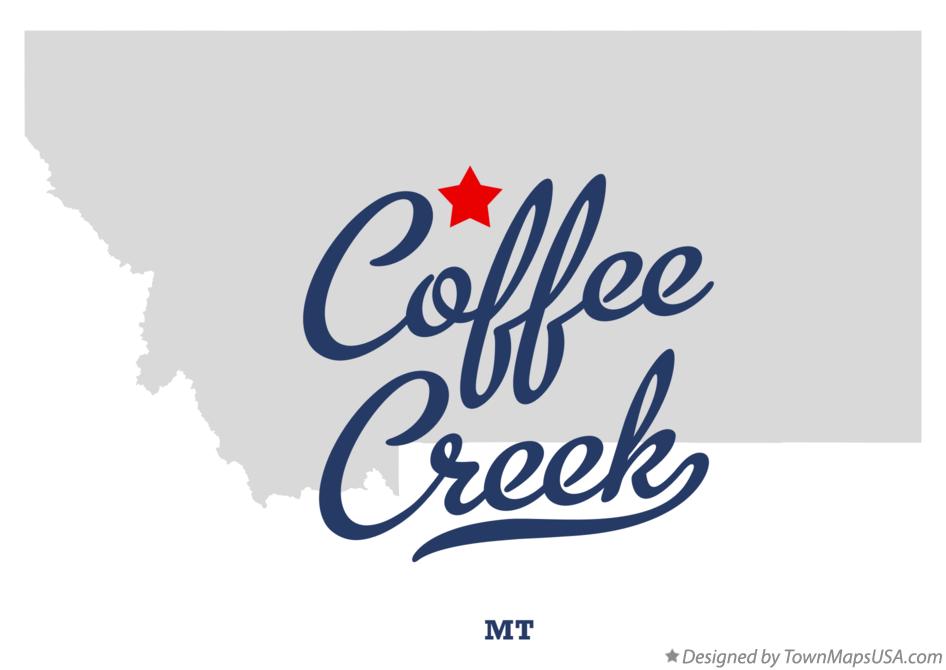 Map of Coffee Creek, MT, Montana