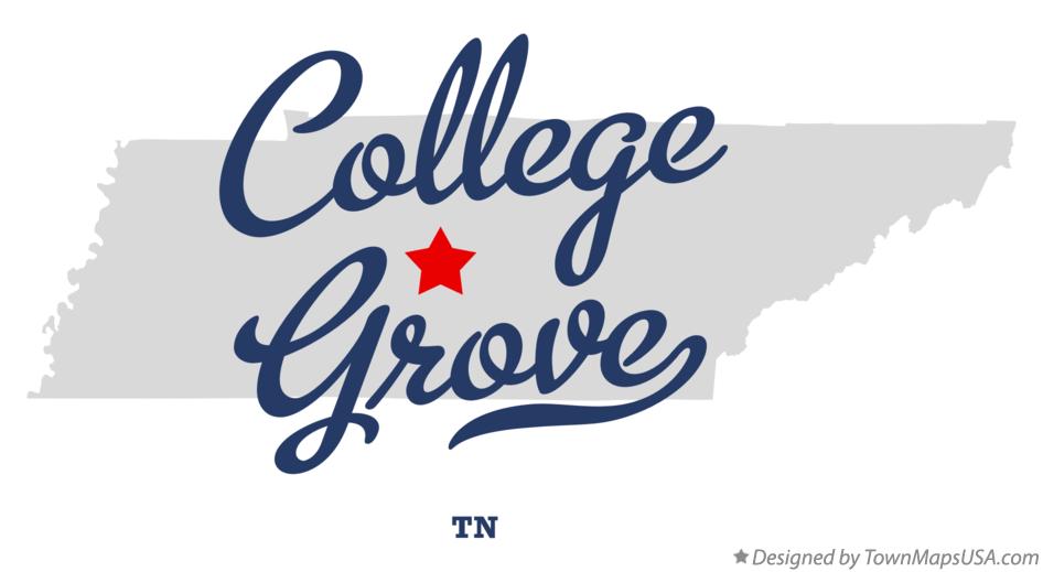 Map of College Grove, TN, Tennessee