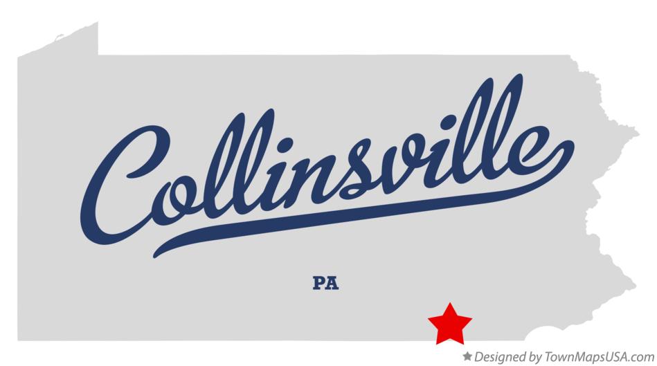 Map of Collinsville, PA, Pennsylvania
