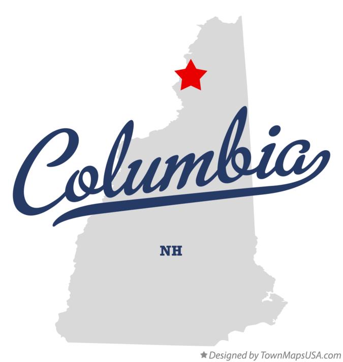 Map of Columbia, NH, New Hampshire