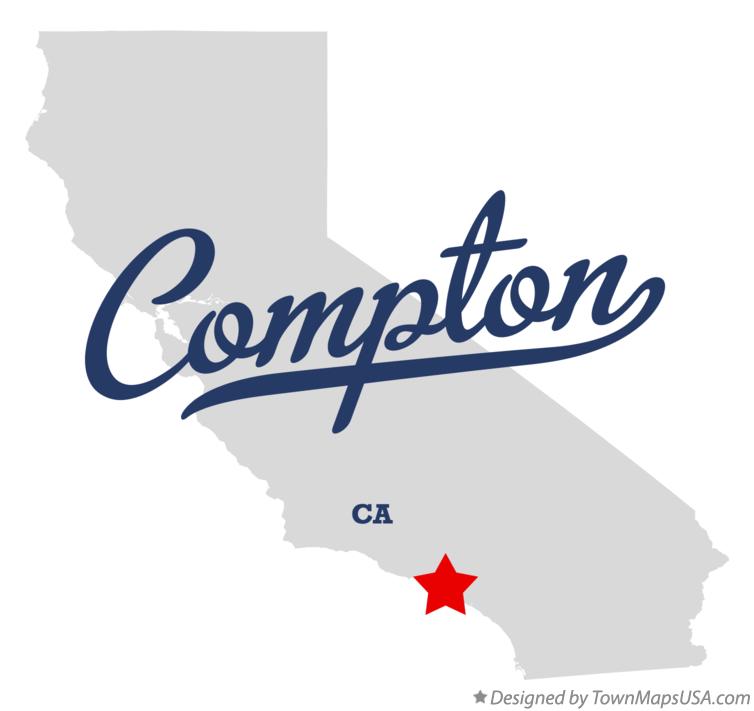 Map of Compton, CA, California