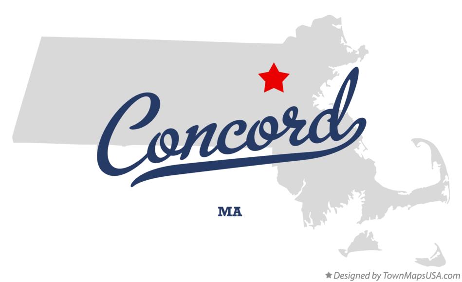 Map of Concord, MA, Massachusetts