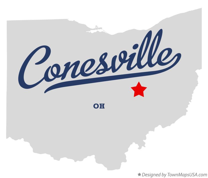 Map of Conesville, OH, Ohio