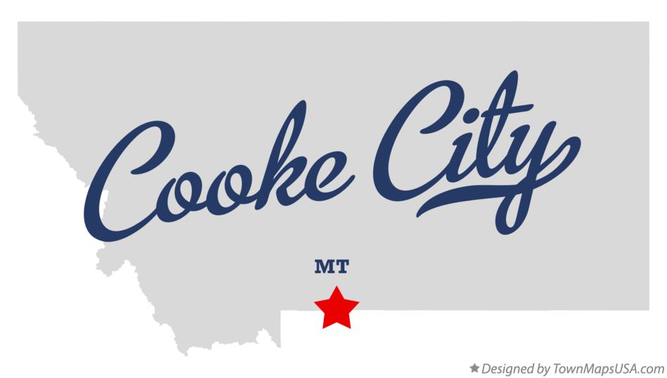 Map of Cooke City, Montana