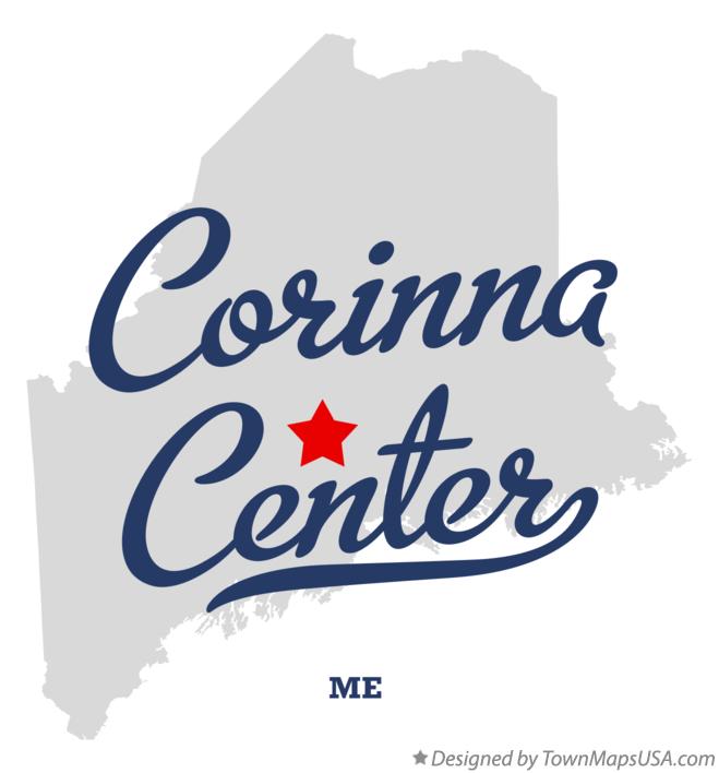 Map of Corinna Center, ME, Maine