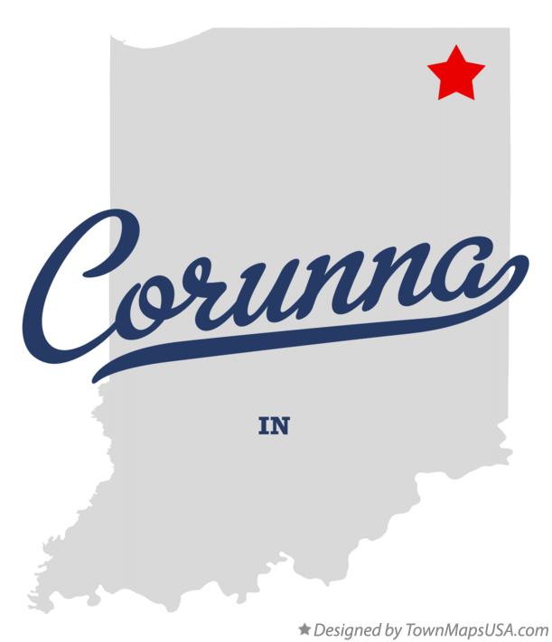 Map of Corunna, IN, Indiana