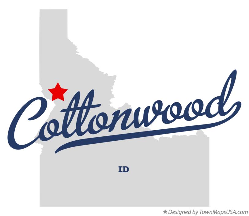 Map of Cottonwood, ID, Idaho