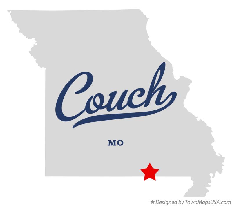 Map of Couch, MO, Missouri