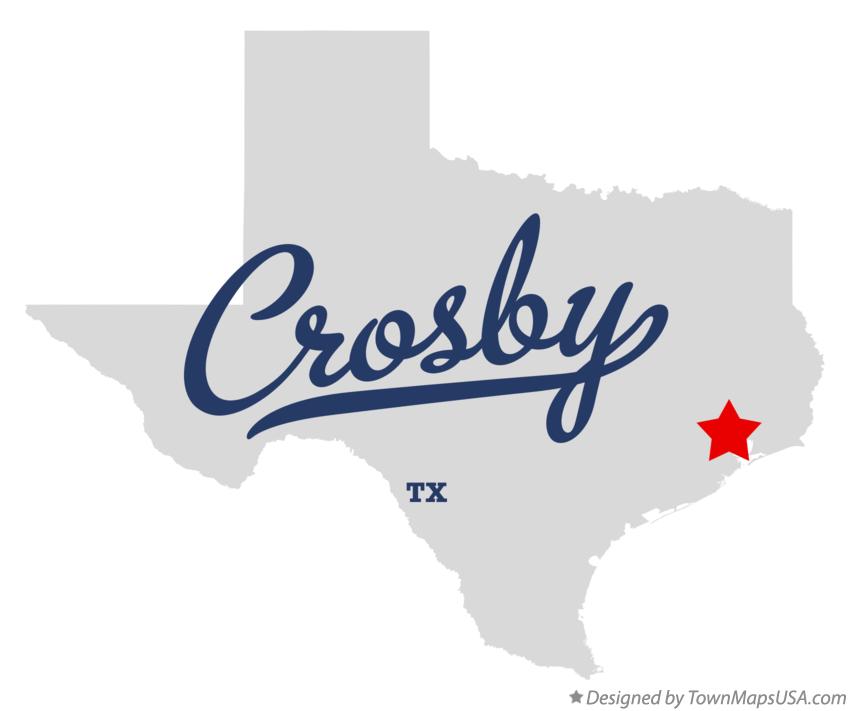 Map of Crosby, TX, Texas