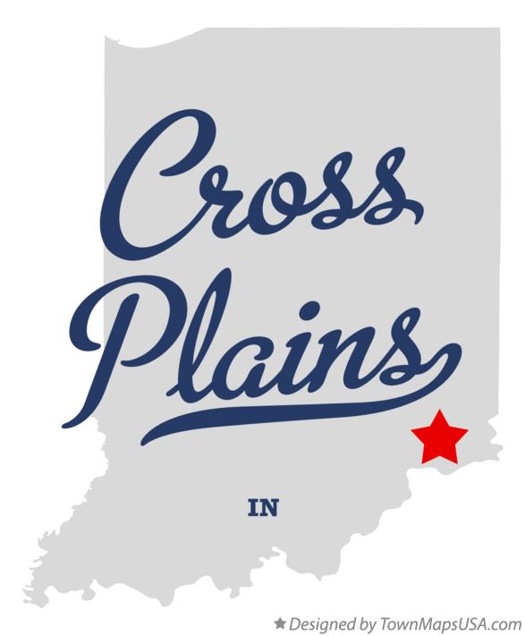 Map of Cross Plains, IN, Indiana