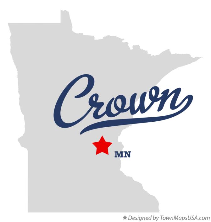 Map of Crown, MN, Minnesota