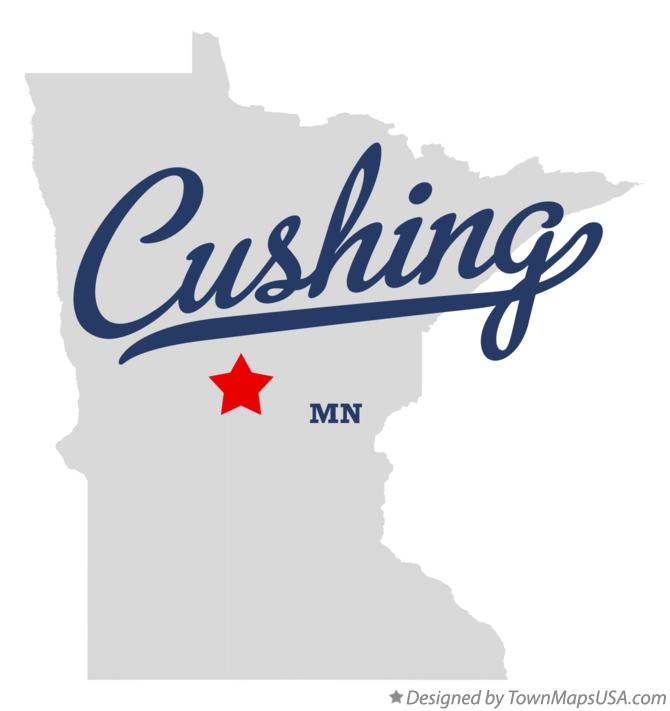 Map of Cushing, MN, Minnesota