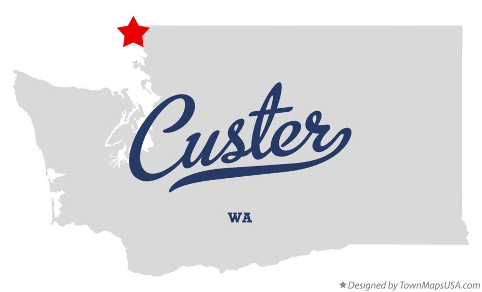 Map of Custer, WA, Washington