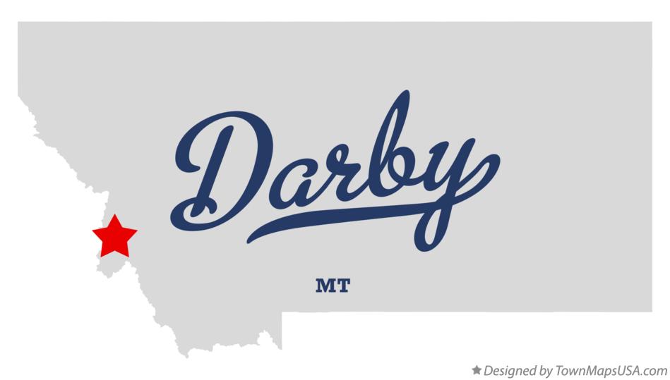 Map of Darby, MT, Montana