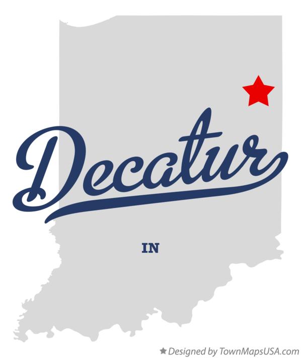Map of Decatur, Adams County, IN