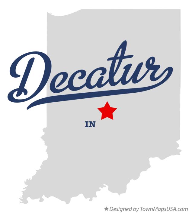 Map of Decatur, Marion County, IN, Indiana