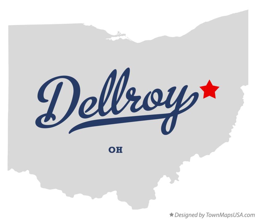 Map of Dellroy, OH, Ohio