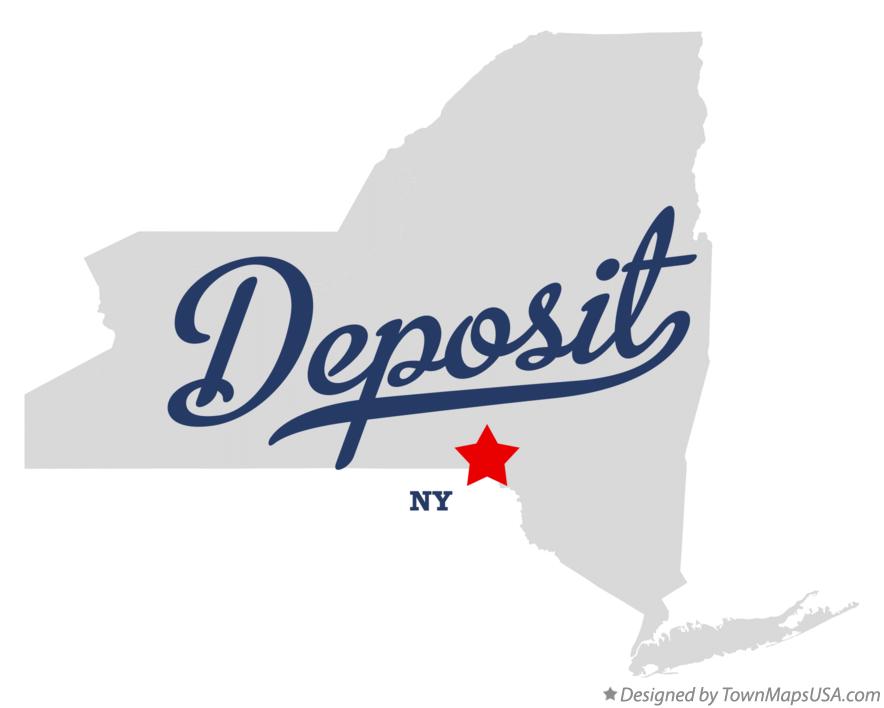 Map of Deposit, NY, New York