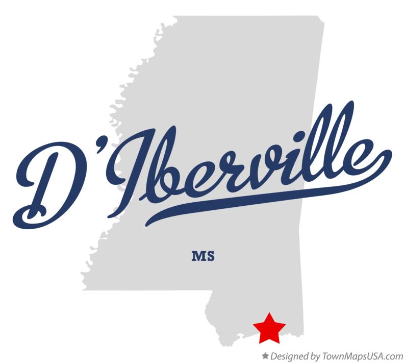Map of D'Iberville, MS, Mississippi