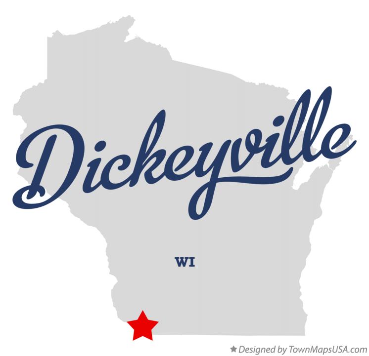 Map of Dickeyville, WI, Wisconsin