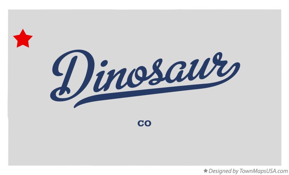 Map of Dinosaur, CO, Colorado