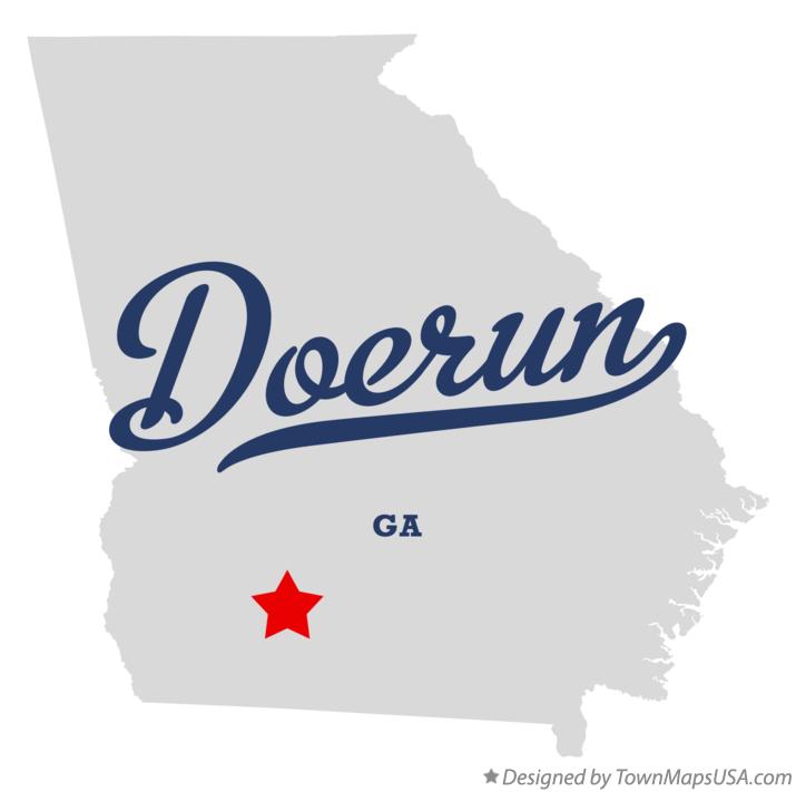 Map of Doerun, GA,