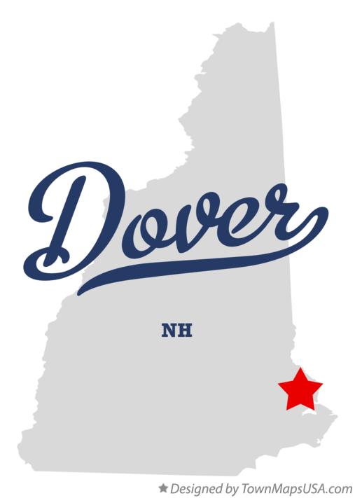Map of Dover, NH, New Hampshire