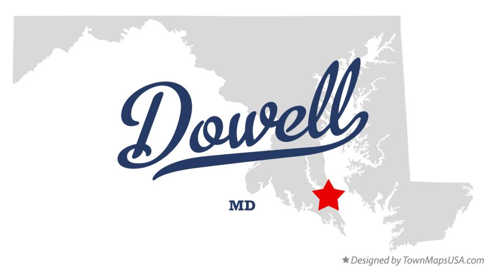 Map of Dowell, MD, Maryland