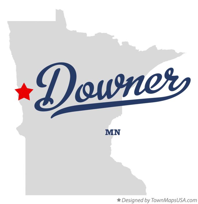 Map of Downer, MN, Minnesota