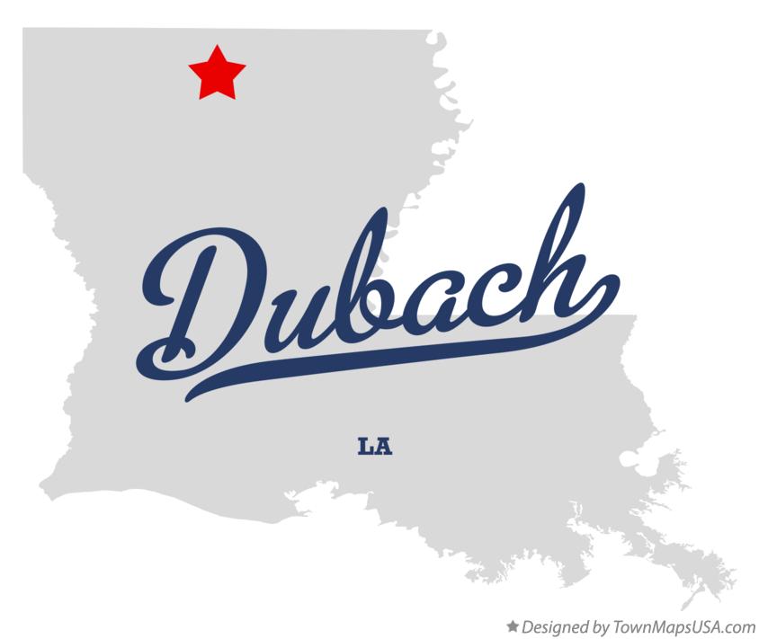 Map of Dubach, LA, Louisiana