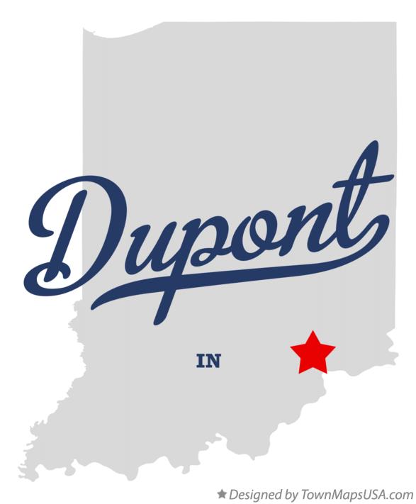 Map of Dupont, IN, Indiana