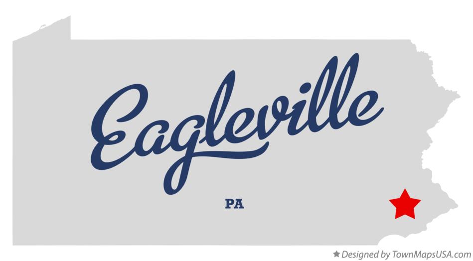 Map of Eagleville, Montgomery County, PA, Pennsylvania