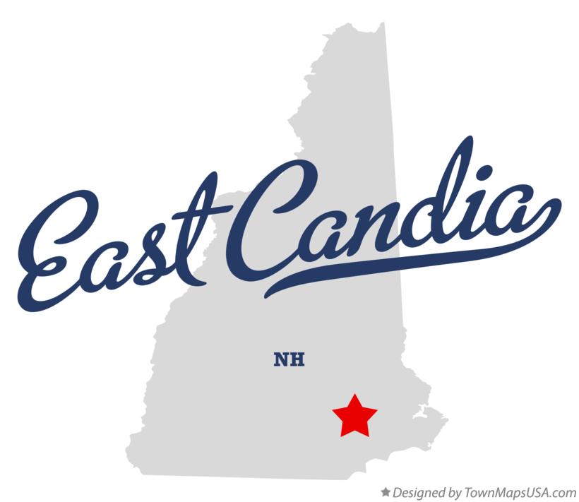 Map of East Candia, NH, New Hampshire