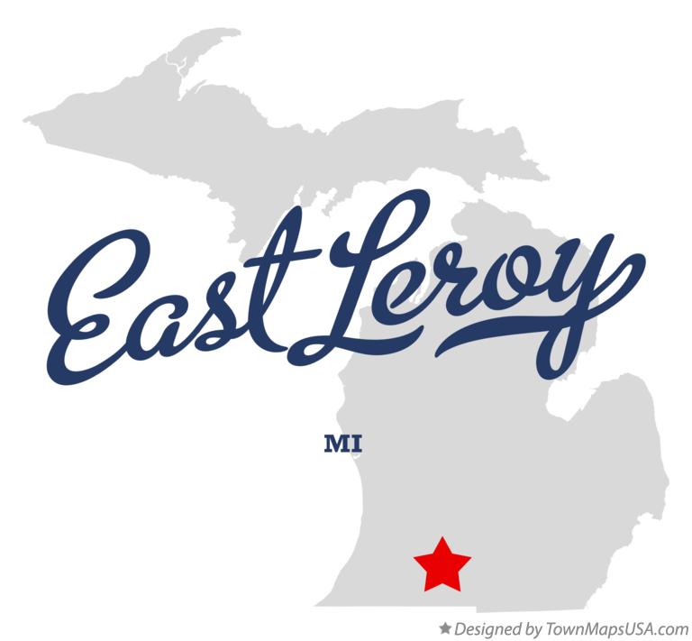 Map of East Leroy, MI, Michigan