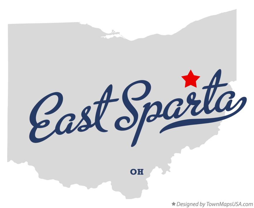 Map of East Sparta, OH, Ohio
